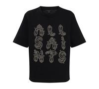 AllSaints - Ella Lisa Embellished T-Shirt - Femme - Tops - Noir - Taille: 38 FR