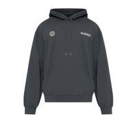 AllSaints - Emblem Oversized Cotton Hoody - Homme - Sweatshirts et sweats à capuche - Gris - Taille: M