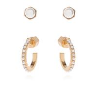 AllSaints - Ensemble de Deux Paires de Boucles d'Oreilles - Femme - Accessoires - Jaune - Taille: ONE Size