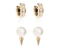 AllSaints - Ensemble de deux paires de boucles d'oreilles - Femme - Accessoires - Jaune - Taille: ONE Size