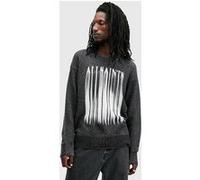 AllSaints Fayde Crew Washed Black Taille: XS | Pulls Outlet | Homme | Le Noir