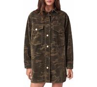 Allsaints Faye Flocked Dress Robe, Vert Militaire, M Womens