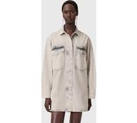 AllSaints Faye Sparkle Dress Snow Grey Taille: M | Robes Mini Outlet | Femme | Gris