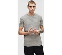 AllSaints Figure Stripe Ss Cre Grey Marl/wshd Blk Taille: L | T-Shirts Outlet | Homme | Gris