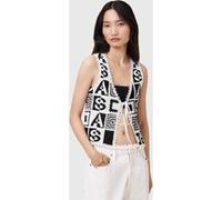 AllSaints Florence Waistcoat Black/chalk White Taille: L | Cardigans Outlet | Femme | Blanche