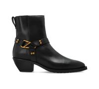 AllSaints - Fox Carabiner Leather Boot - Femme - Chaussures - Noir - Taille: 38 1/2 EU