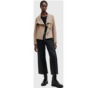 AllSaints Freya Suede Jacket Warm Grey Taille: S | Vestes courtes Outlet | Femme | Gris