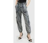 AllSaints Frieda Denim Trouser Anthracite Taille: 16 | Pantalons Cargo Outlet | Femme | Bleu