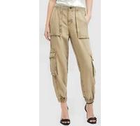 AllSaints Frieda Tencel Trouse Washed Olive Green Taille: 14 | Pantalons Cargo Outlet | Femme | Vert