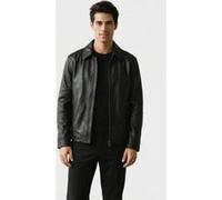 AllSaints Garrison Jacket Black Taille: XL | Vestes en cuir Outlet | Homme | Le Noir