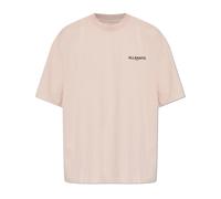 AllSaints - Hallis Oversized Graphic T-Shirt - Homme - Tops - Rose - Taille: L