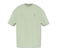 AllSaints - Haven T-shirt oversize à logo brodé - Homme - Tops - Vert - Taille: M