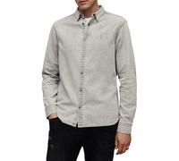 AllSaints Homme Gleason Long Sleeve Button-Down-Shirts, Gris, M EU