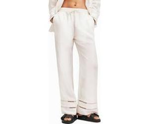 AllSaints Jade Linen Trouser Ecru White Taille: 12 | Évasés pantalons Outlet | Femme | Blanche