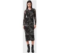 AllSaints Keiko Mesh Dress Evolve Slate Grey Taille: 8 | Robes Outlet | Femme | Gris