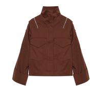 AllSaints - Leighton Cotton Utility Jacket - Femme - Vestes - Brun - Taille: 40 FR