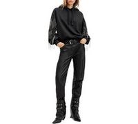 AllSaints Lennon Tassel Hoody Washed Black Taille: S | Hoodies Outlet | Femme | Le Noir