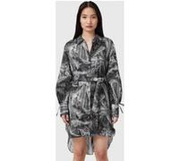 AllSaints Leyla Dress Evolve Slate Grey Taille: 8 | Robes Chemises Outlet | Femme | Gris