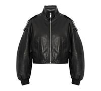 AllSaints - Lowden Leather Jacket - Femme - Vestes - Noir - Taille: 42 FR