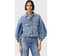 AllSaints Luca Denim Jacket Mid Indigo Taille: 12 | Vestes en jeans Outlet | Femme | Bleu
