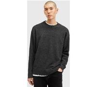 AllSaints Luka Crew Cinder Black Marl Taille: XL | Pulls Outlet | Homme | Le Noir