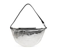 AllSaints - Luna Sac Épaule en Cuir Métallisé - Femme - Sacs - Gris - Taille: ONE Size