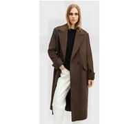 AllSaints Mabel Coat Sugar Brown Taille: 12 | Manteaux à double boutonnage Outlet | Femme | Marron