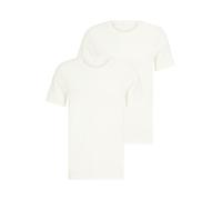 AllSaints Men's Crew Neck T-Shirts, Coton Biologique, Hauts pour Homme Doux et Respirants, Blanc, Lot de 2, Taille S