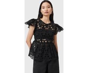 AllSaints Meadow Emb Top Black Taille: 2 | Chemisiers Outlet | Femme | Le Noir