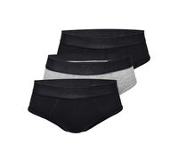 AllSaints Men's Briefs with Contour Pouch, Coton Biologique Extensible avec Ceinture Logo, sous-vêtements pour Homme, Noir Multi, Lot de 3, Taille M