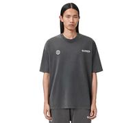 AllSaints Men's Emblem SS Crew, Washed Black, L