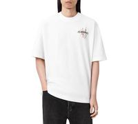 AllSaints Men's Valen SS Crew, Ashen White, L