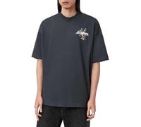 AllSaints Men's Valen SS Crew, Washed Black, S