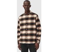 AllSaints, Homme, Chemises, Brun, Taille: XS Mercy Checked Relaxed Fit Shirt