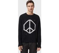 AllSaints Message Crew Black Taille: XS | Pulls Outlet | Homme | Le Noir
