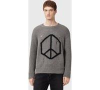 AllSaints Message Crew Gunmetal Grey Taille: XXL | Pulls Outlet | Homme | Gris