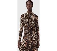 AllSaints Robe 'Mina' marron / cappuccino / noir, Taille 36