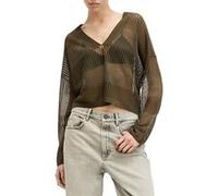 AllSaints Misha V Neck Khaki Green Taille: M | Pulls en Maille Outlet | Femme | Marron