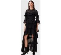 AllSaints Nat Ruffle Dress Black Taille: 8 | Robes longues Outlet | Femme | Le Noir