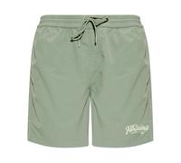 AllSaints - Odyssey Slim Fit Swim Shorts - Homme - Maillots de bain - Vert - Taille: L