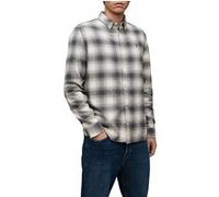 AllSaints Omega Ls Shirt Rock Grey Taille: XS | Casual chemises Outlet | Homme | Gris