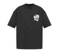 AllSaints - Orlando Logo Print Oversized T-Shirt - Homme - Tops - Noir - Taille: L