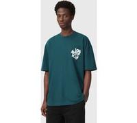 AllSaints Orlando Ss Crew Cove Blue Taille: M | T-Shirts Outlet | Homme | Bleu