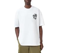 Allsaints Orlando SS Crew pour Homme, Blanc cendré, XX-Large