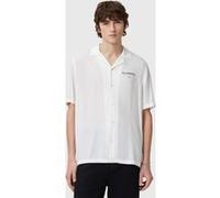 AllSaints Ouija Ss Shirt Ecru White Taille: L | Casual chemises Outlet | Homme | Marron