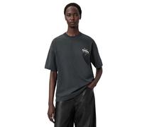 Allsaints Pentacle SS Crew Graphic T-Shirt pour Homme, Noir délavé, Taille M