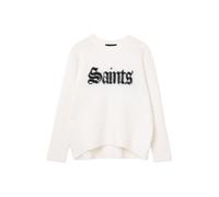 Allsaints Women's Saints Crew, Craie Blanc/Noir, Small