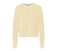 AllSaints - Raelyn Relaxed Fit Open Stitch Sweater - Femme - Pulls - Jaune - Taille: 40 FR