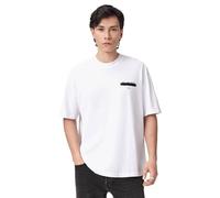 AllSaints Homme Redact Short Sleeve Crew Neck Fashion-t-Shirts, Blanc Cendré, L EU