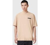 AllSaints Redact Ss Crew Dusty Light Brown Taille: L | T-Shirts Outlet | Homme | Marron